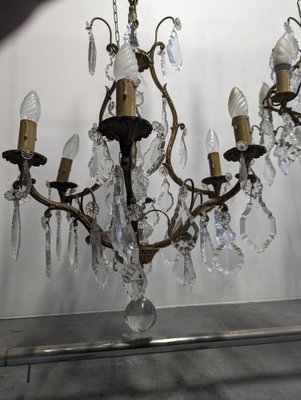 Louis XV Style Gilt Crystal Chandelier-HLV-1819764