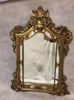 Louis XV Style Giltwood Mirror, 1950s-SDV-780671