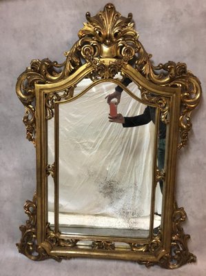 Louis XV Style Giltwood Mirror, 1950s-SDV-780671