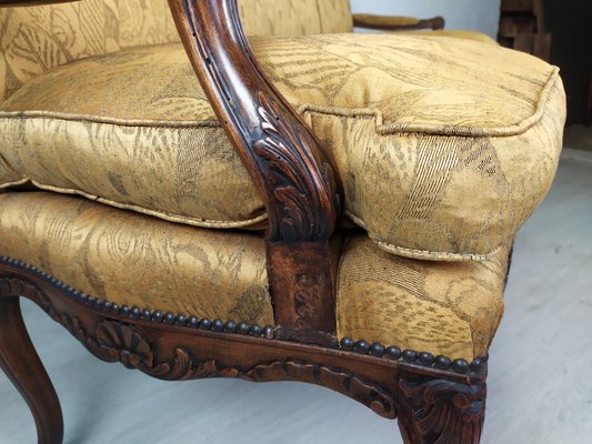 Louis XV Style Golden Bench-EAD-1231339