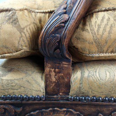 Louis XV Style Golden Bench-EAD-1231339