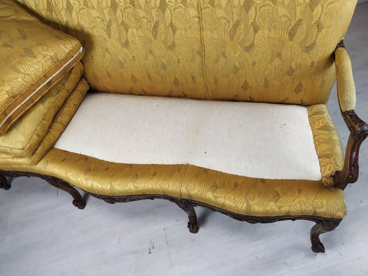 Louis XV Style Golden Bench-EAD-1231339