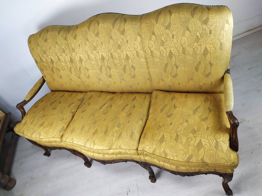 Louis XV Style Golden Bench-EAD-1231339