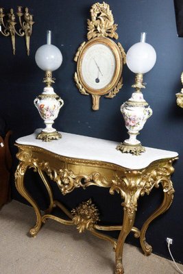 Louis XV Style Golden Console Table-WSV-1264772