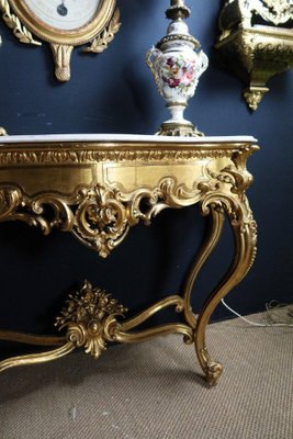 Louis XV Style Golden Console Table-WSV-1264772