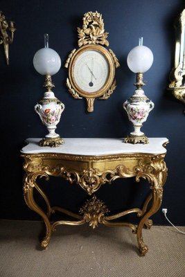 Louis XV Style Golden Console Table-WSV-1264772