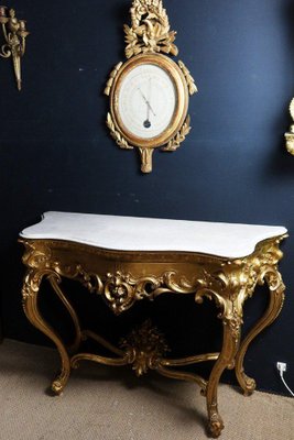 Louis XV Style Golden Console Table-WSV-1264772