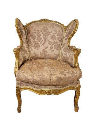 Louis XV Style Golden Wood Lounge Chair-SYQ-2033232