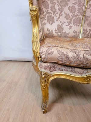 Louis XV Style Golden Wood Lounge Chair-SYQ-2033232