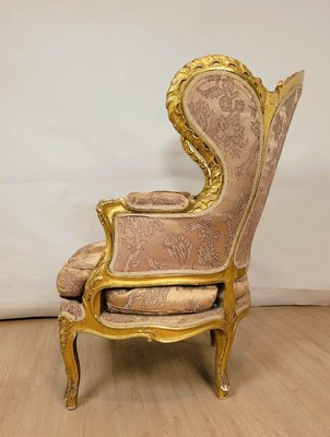 Louis XV Style Golden Wood Lounge Chair-SYQ-2033232