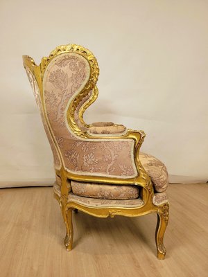 Louis XV Style Golden Wood Lounge Chair-SYQ-2033232