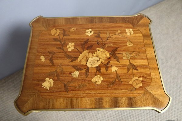 Louis XV Style Marquetry Side Table, 1950s-WSV-2038030