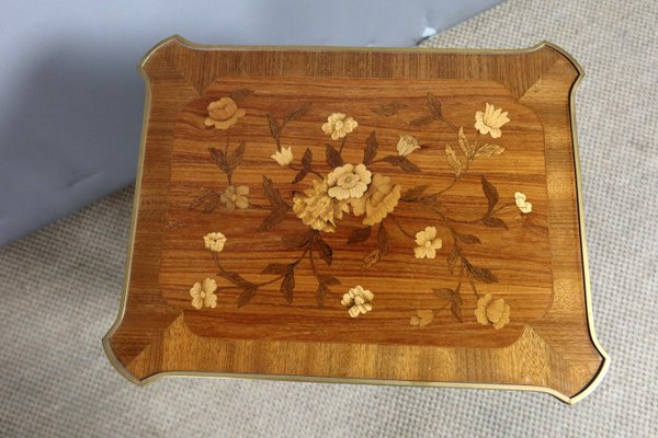 Louis XV Style Marquetry Side Table, 1950s-WSV-2038030