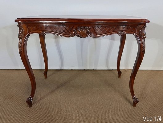 Louis XV Style Massive Mahogany Middle Table, 19th Century-RVK-1244969