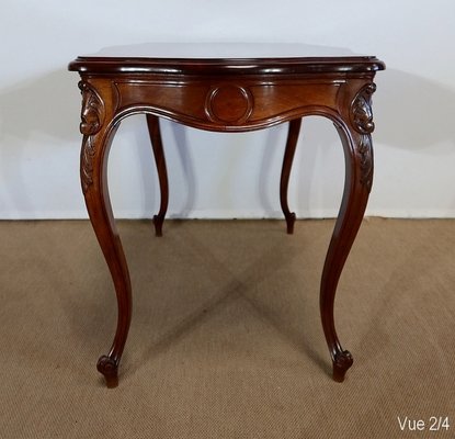 Louis XV Style Massive Mahogany Middle Table, 19th Century-RVK-1244969