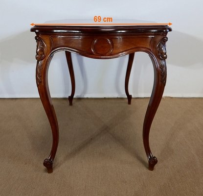 Louis XV Style Massive Mahogany Middle Table, 19th Century-RVK-1244969