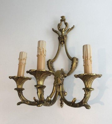 Louis XV Style Sconces with 3 Arms, Set of 2-BA-1365563