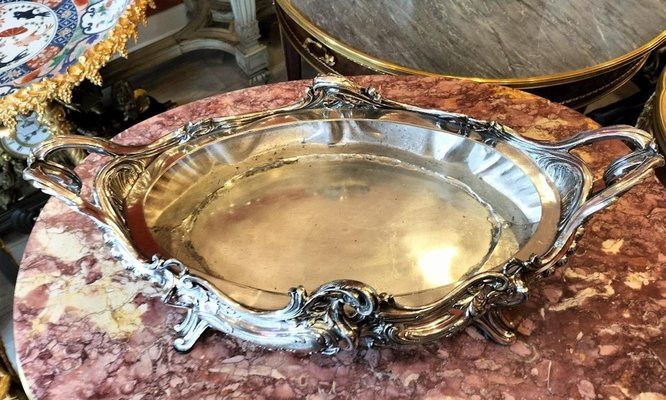 Louis XV Style Silver Plated Bronze Jardiniere, 1800s-WFS-1801565