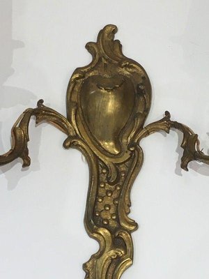 Louis XV Style Wall Lights in Bronze, Set of 2-BA-1365534