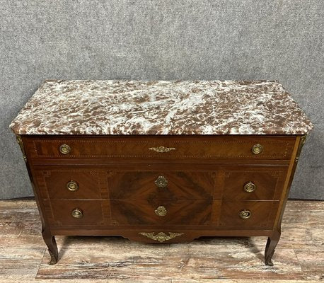 Louis XV Transition Chest of Drawers in Precious Wood Marquetry, 1920s-MWB-2035913