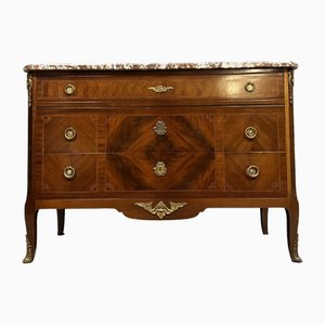 Louis XV Transition Chest of Drawers in Precious Wood Marquetry, 1920s-MWB-2035913