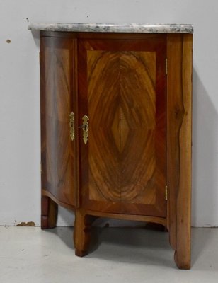 Louis XV Walnut Corner Cabinet, 18th Century-RVK-826494