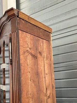 Louis XV Walnut Showcase Corner Cabinet with Cubic Marquetry by Oeben, 18th Century-UQL-941883