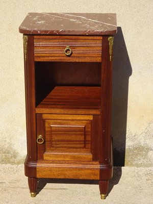 Louis XVI Bedside Table in Mahogany and Bronze, 1930s-ABK-2042183