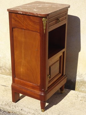 Louis XVI Bedside Table in Mahogany and Bronze, 1930s-ABK-2042183