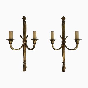 Louis XVI Bronze Walls with Knots and Ribbons, Set of 2-BA-1365804