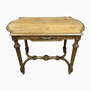 Louis XVI Ceremonial Table in Blond Walnut with Animated Top with Gadrooned Edges, 1880s-MWB-2035872