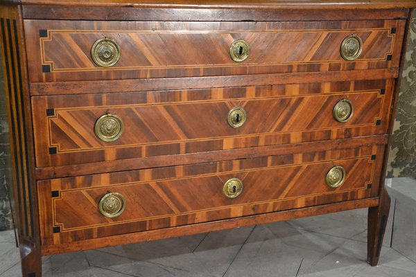 Louis XVI Chest of Drawers in Marquetry-AXR-1721909