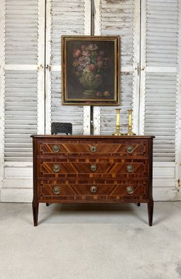 Louis XVI Chest of Drawers in Marquetry-AXR-1721909