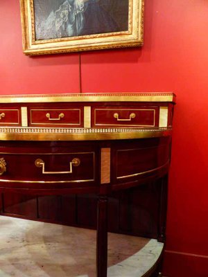 Louis XVI Demi Lune Console in Mahogany-WSV-605549