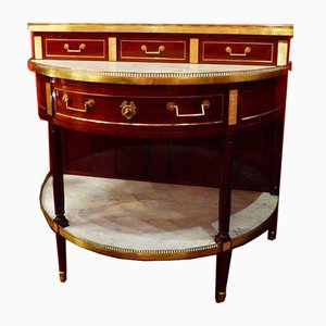 Louis XVI Demi Lune Console in Mahogany-WSV-605549