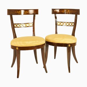 Louis XVI Early Classicist Klismos Chairs, Italy, Late 18th Century, Set of 2-KMT-1069281