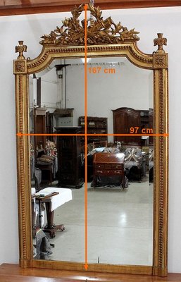 Louis XVI Fireplace Mirror, Late 19th Century-RVK-944830