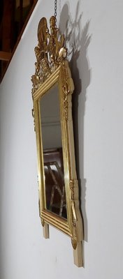 Louis XVI Gilt Mirror in Wood & Gold Leaf, Late 1800s-RVK-1314529