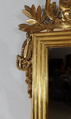 Louis XVI Gilt Mirror in Wood & Gold Leaf, Late 1800s-RVK-1314529