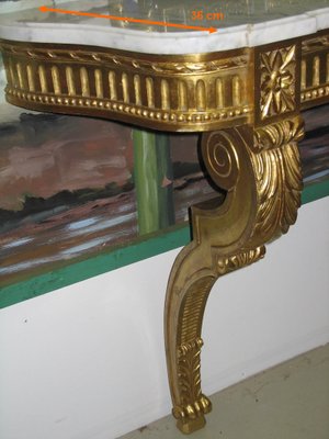 Louis XVI Golden Wood Console-RVK-1105427