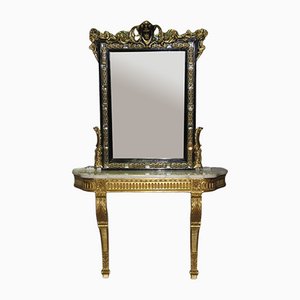 Louis XVI Golden Wood Console-RVK-1105427