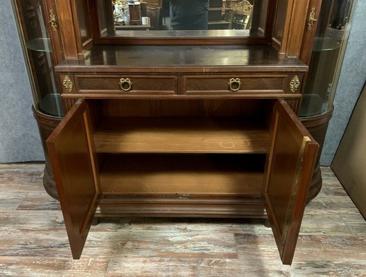 Louis XVI Half-Shaped Mahogany Library, 1850s-MWB-1121906