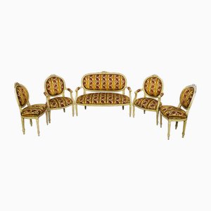 Louis XVI Lounge Set with Love Knot, France, Set of 5-WF-1735526