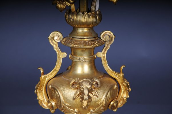 Louis XVI Monumental Royal Candlesticks in Gilded Bronze, Set of 2-FLW-1768174