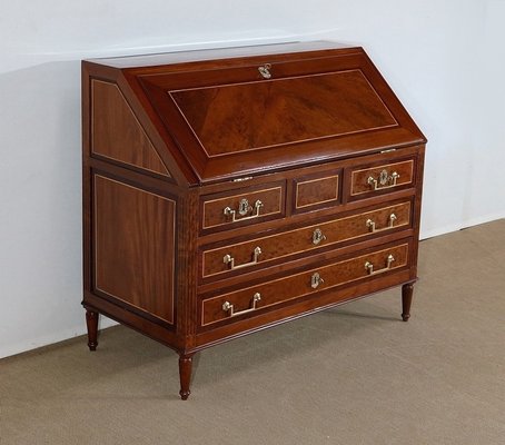 Louis XVI Scriban Secretary Desk in Mahogany and Precious Woods, 18th Century-RVK-1288857