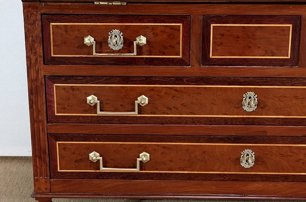 Louis XVI Scriban Secretary Desk in Mahogany and Precious Woods, 18th Century-RVK-1288857