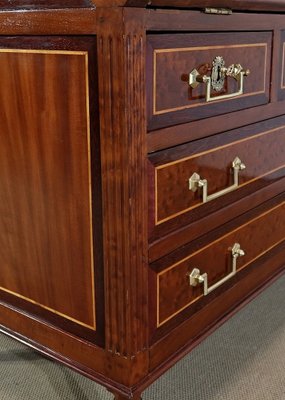 Louis XVI Scriban Secretary Desk in Mahogany and Precious Woods, 18th Century-RVK-1288857