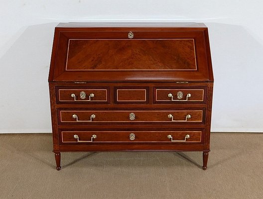 Louis XVI Scriban Secretary Desk in Mahogany and Precious Woods, 18th Century-RVK-1288857