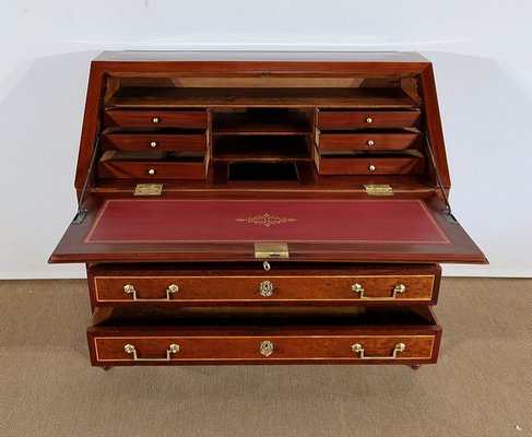 Louis XVI Scriban Secretary Desk in Mahogany and Precious Woods, 18th Century-RVK-1288857