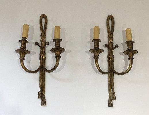 Louis XVI Stye Bronze Sconces, Set of 2-BA-1365532